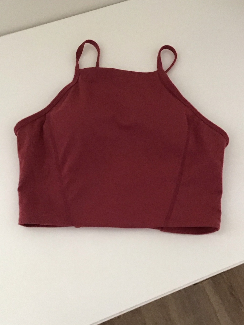 Baleaf high neck strappy sports bra criss-cross workout crop top